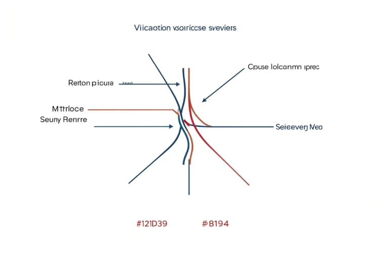 Diagrama esquemático mostrando a classificação de varizes por localização e gravidade.