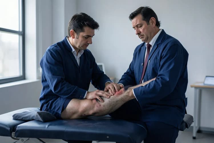 Melhor tratamento para varizes e dor nas pernas: consulta médica.